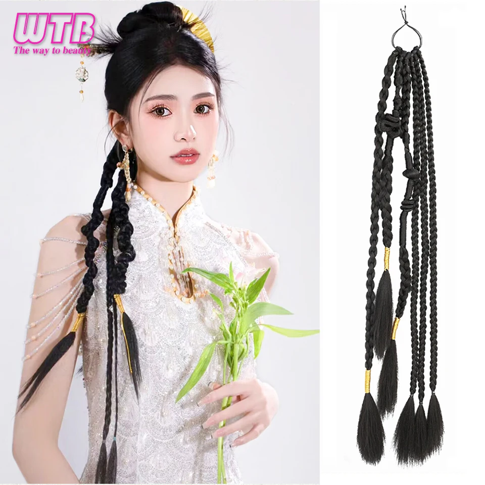 WTB Synthetic Wig Braid Female Ponytail Twist Boxing Braid Twist Braid New Chinese Wig Ponytail