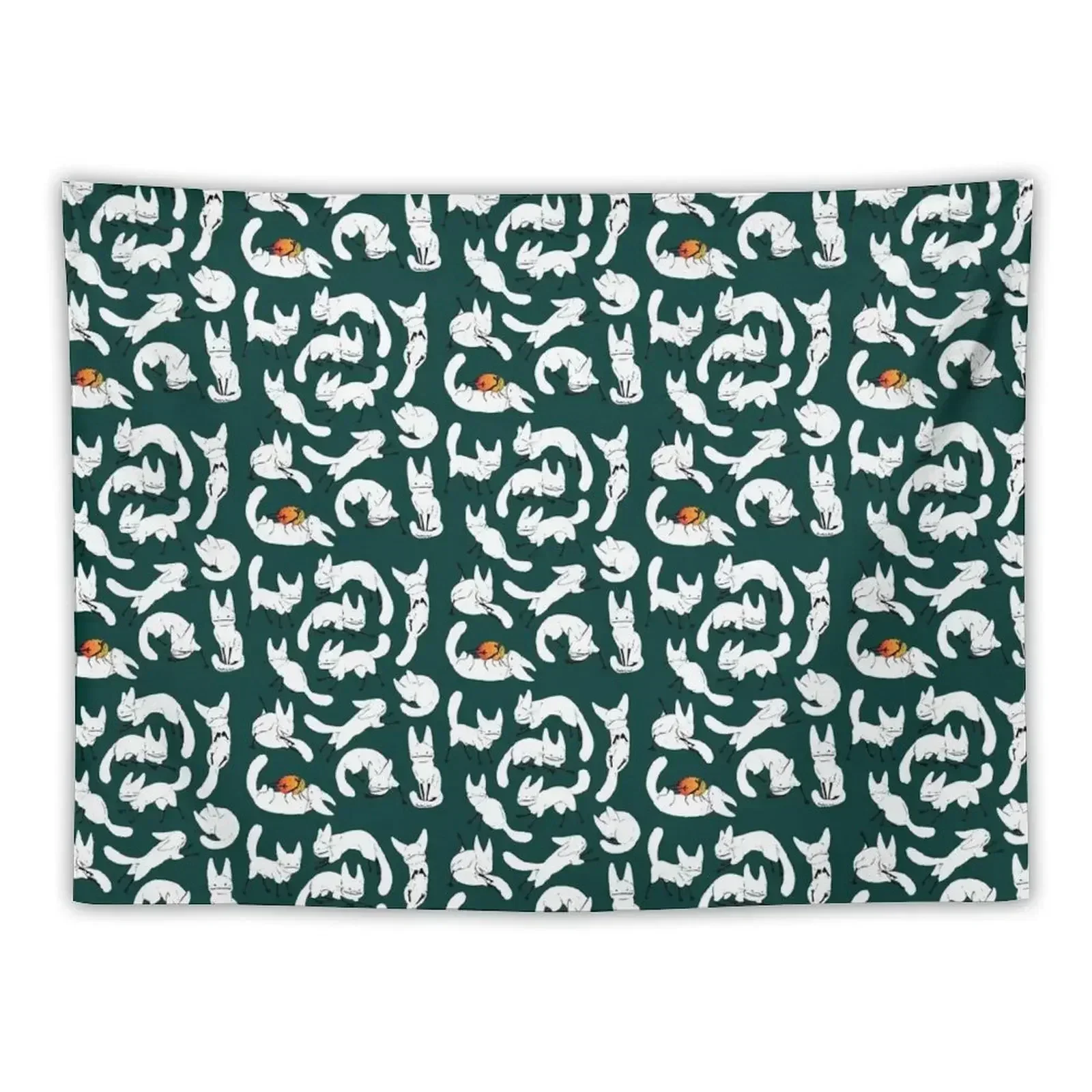 

White Loth Cat Tapestry Home Decorators Room Decorations Bedroom Deco Tapestry