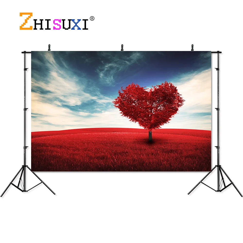 Vinyl Custom Valentine Day Photography Backdrops Prop Love Heart Rose Flower Wooden Floor Photo Studio Background  21415 ZOOM-04