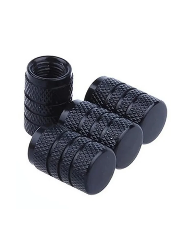 AliExpress NONE 4pcs Knurling Style Tire Valve Caps Aluminum Silver Car Bike Wheel Stem Air Valve Caps Tire Pressure Cap Accessory