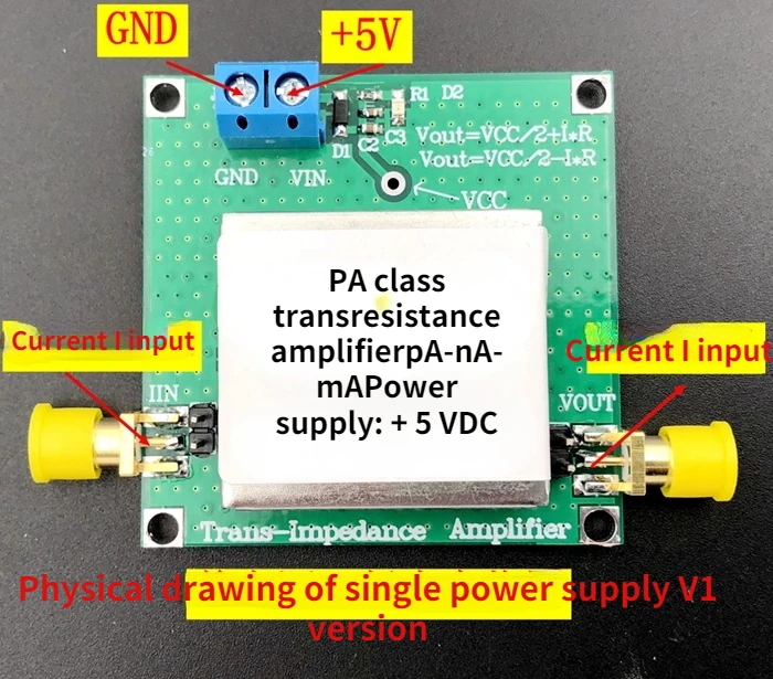 

TLC2201 TIA Transimpedance Weak Current Measurement Module IV Conversion Preamplifier Silicon Photodetection