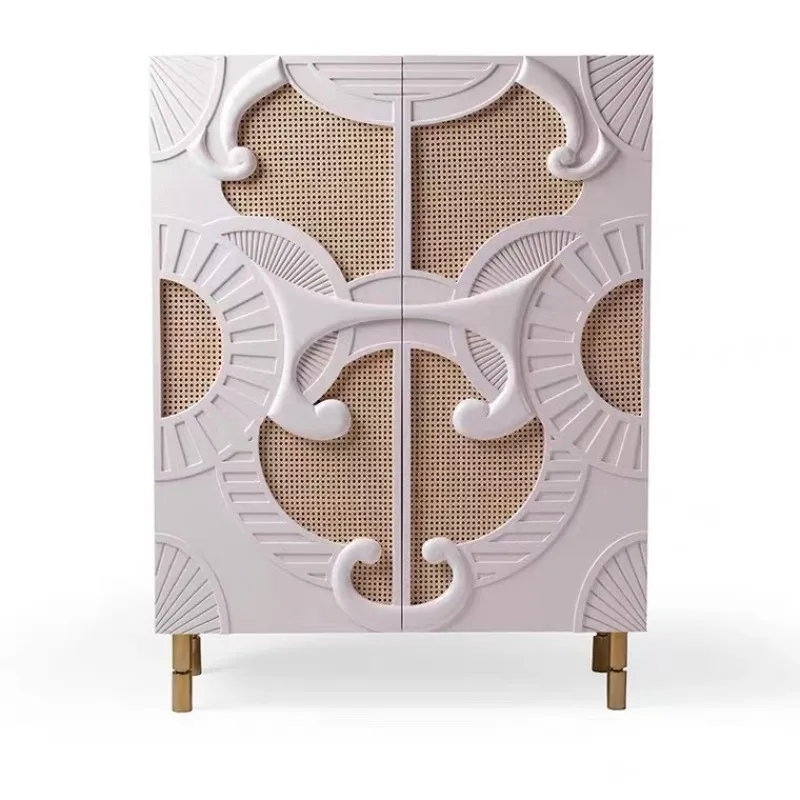 flower wine cabinet, dining side cabinet, bullfighter rattan creative locker, entrance cabinet decorative cabinet