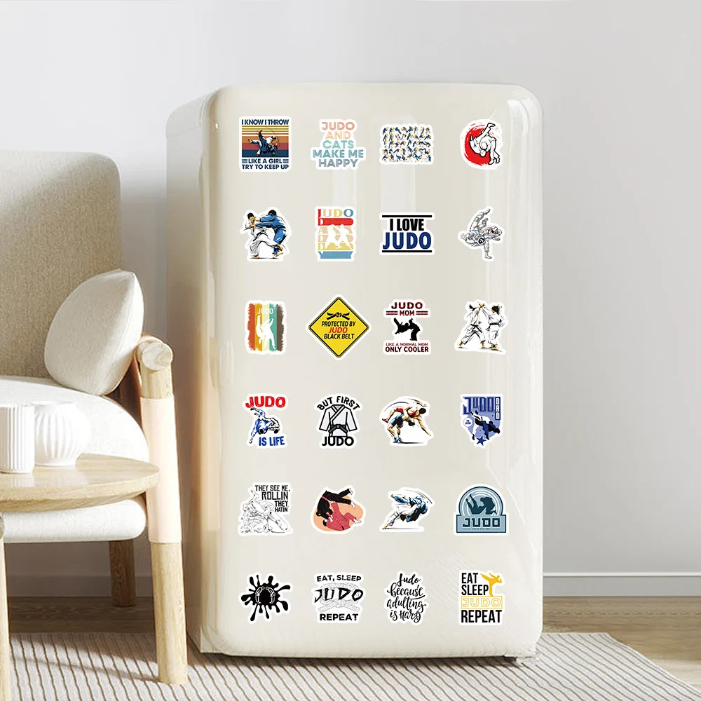 10/50/103PCS Japan Judo Stickers Martial Arts Sports Graffiti Decal DIY Phone Helmet Fridge Guitar Waterproof Sticker Kid Toys