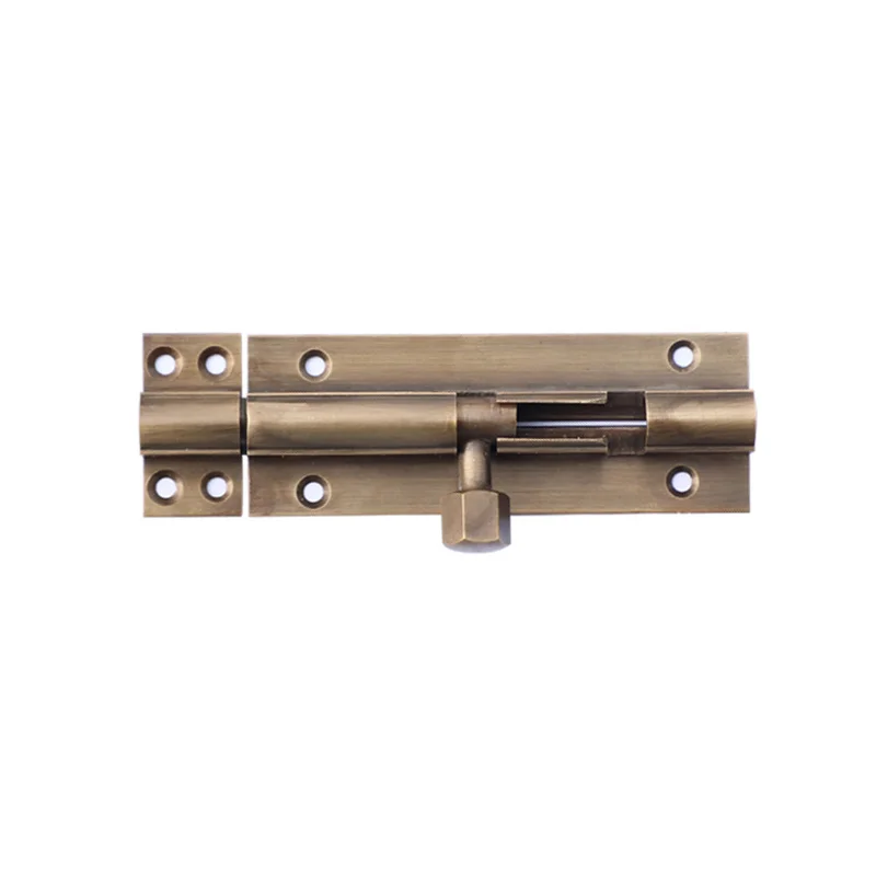 Antique Round Door Window Latch 1.5/2/3/4/6 Inch Barrel Bolt Copper Sliding Lock for Bathroom Bedroom Gate Security Hardware