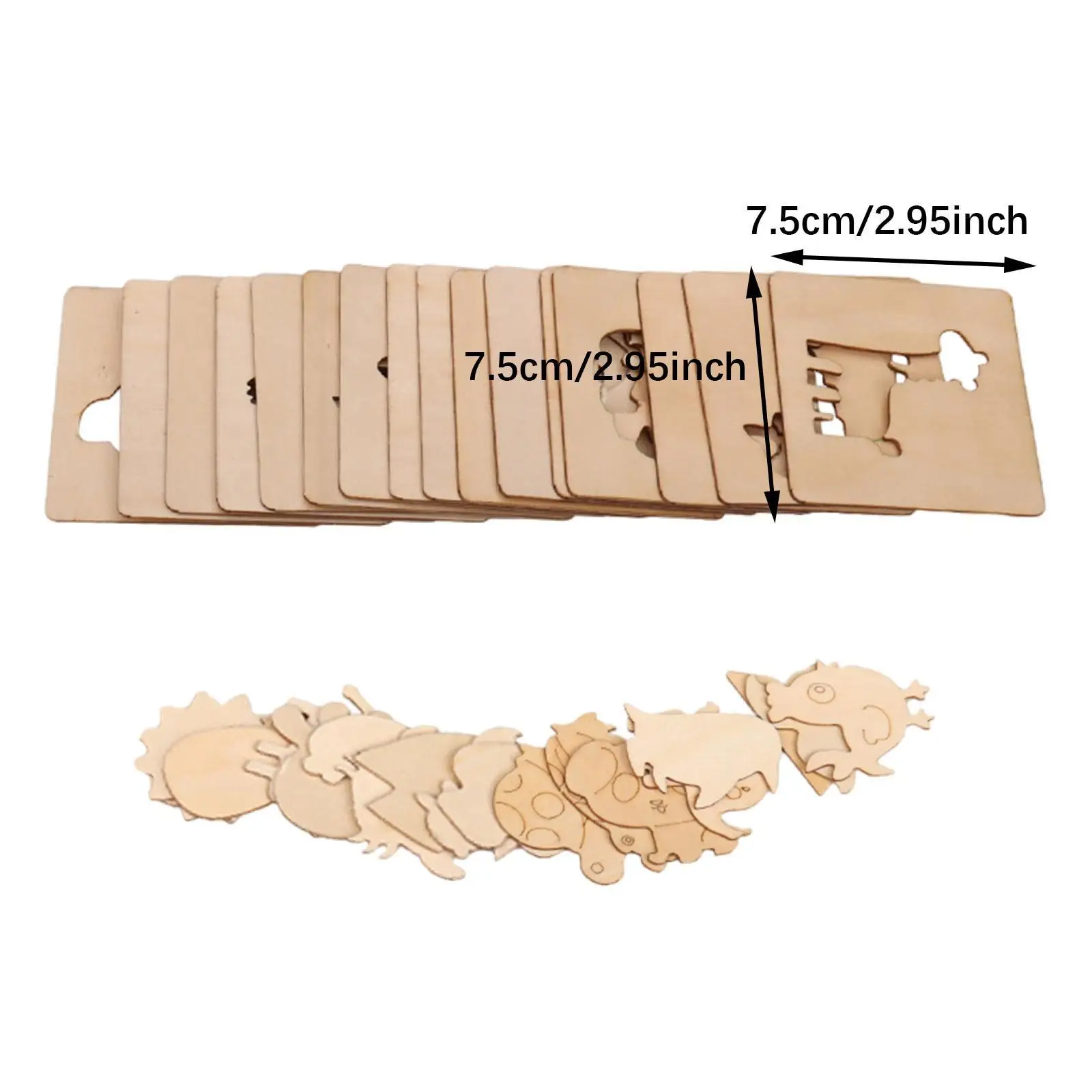 20Pcs Kids Wooden Drawing Stencils, Drawing Boards Stencils,