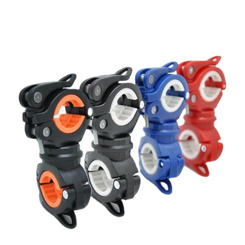 ESLN Bicycle Rotating Light Double Holder Bike LED Front Flashlight Lamp Cycling Pump Handlebar Holder Bicycle Accessories