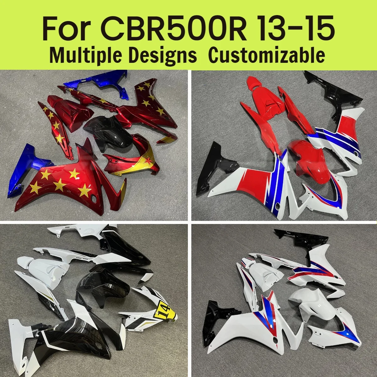 

For Honda CBR 500R 2013 2014 2015 Fairings Aftermaket CBR500R 13 14 15 Motorcycle Fairing Kit Injection Prime Cowling
