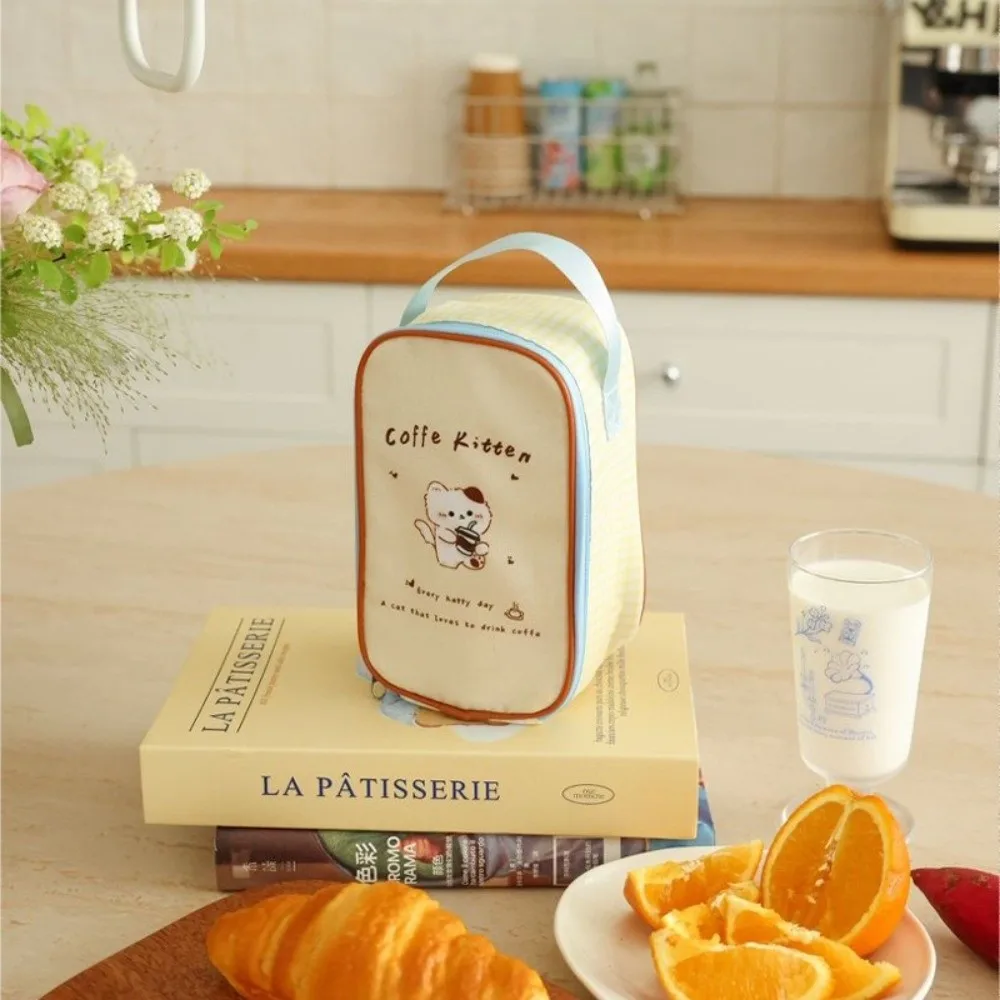 Oxford Fabric Insulated Breakfast Bag Thickened Aluminum Foil Animal Print Thermal Food Tote Bag Waterproof Handheld