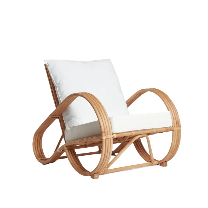 

Nordic rattan recliner, Japanese-style home balcony beach rattan chair, courtyard hotel homestay leisure