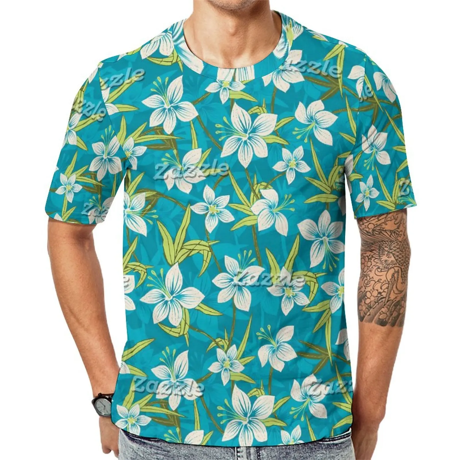 Men Tropical Floral T-Shirt Anaina Hou Hawaiian Harajuku T-Shirts Short Sleeves Graphic Tops Hot Sale Summer Oversized Tees