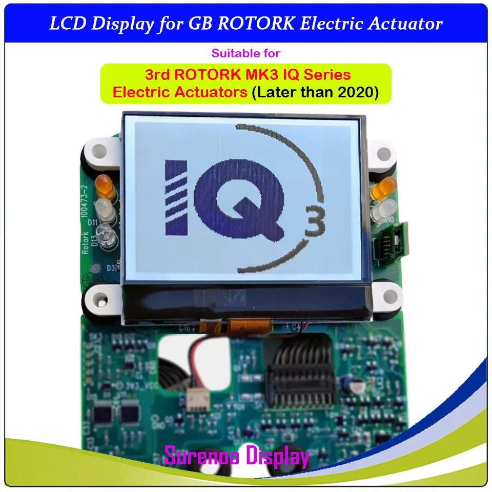 Brand New LCD Display Module Screen 100472-1 100473-2 Replace GB ROTORK 3rd MK3 IQ Series Electric Actuator (Later than 2020)