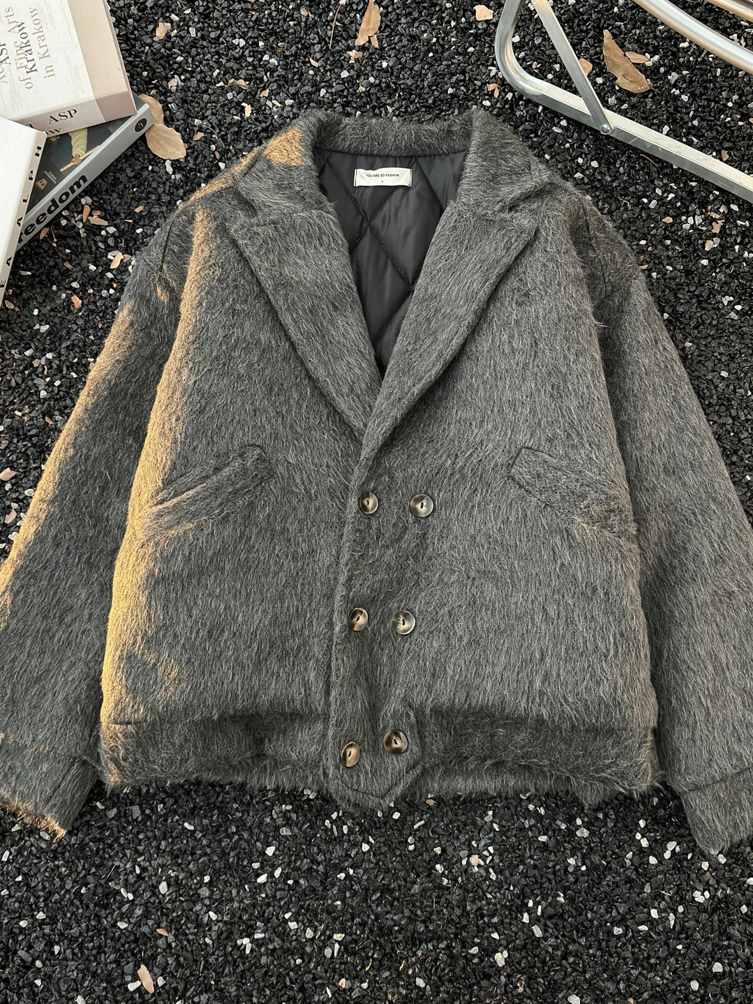 

Мужское шерстяное пальто-куртка утепленное зимнее в американском ретро-стиле с отложным воротником, на хлопковой подкладке, теплое, повседневное, с длинными рукавами