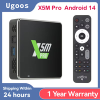 Original Ugoos X5M Pro Smart TV Box Android 14 Amlogic S905x5m 4GB 32GB WiFi BT5.4 1000M HDR CEC RTC Set Top Box Media Player