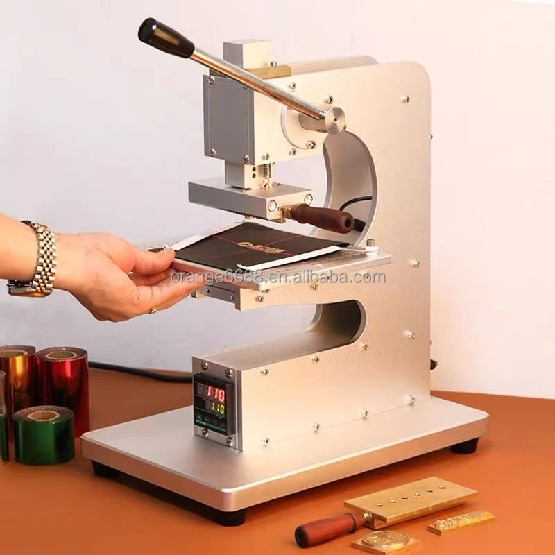 Hot Foil Stamping Machine Stainless Semi-Automatic Electric Driven Heat Press Machine for Garment Leather Wood Paper ISO9001