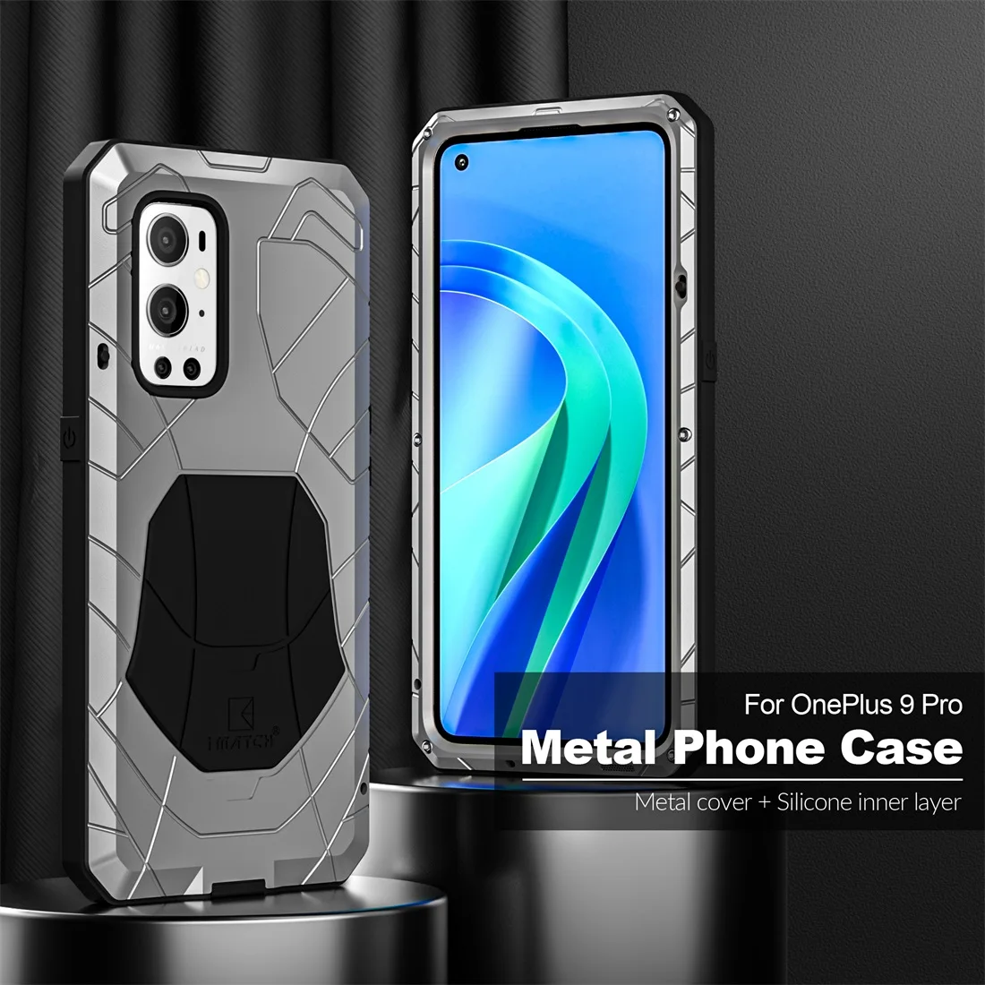 Imatch Luxury Aluminum Metal Silicone Shockproof Case For Oneplus 11 10 9 8 9r 8t 7 6 Pro Nord 10 N200 N100 Heavy Duty Protector