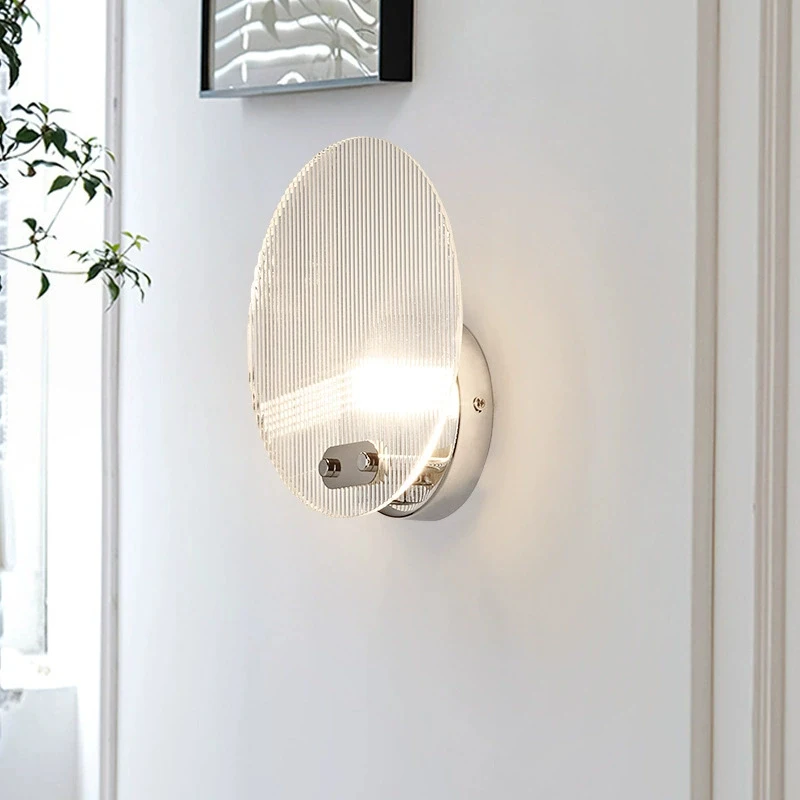 

Modern Bedroom Bedside Wall Lamps LED Round Acrylic Lamp Bauhaus Home Decor Bedroom Corridor Aisle Living Room Wall Lights