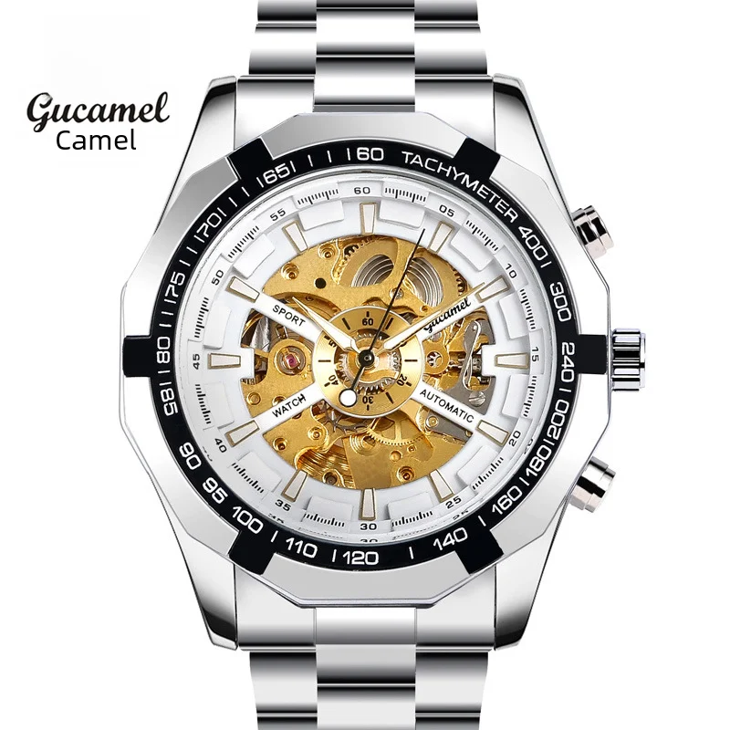 Gucamel reloj mecánico de alta gama para hombre, reloj mecánico automático, Comercio Exterior, entrega luminosa