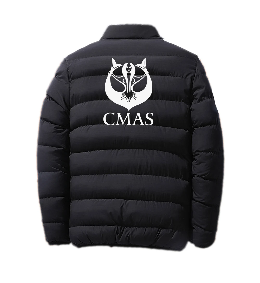 2024 Men\'s New Scuba Diving CMAS Autumn and Winter Round Neck Four-color Cotton-padded Jacket Warm Coats Printing Tops Clothes