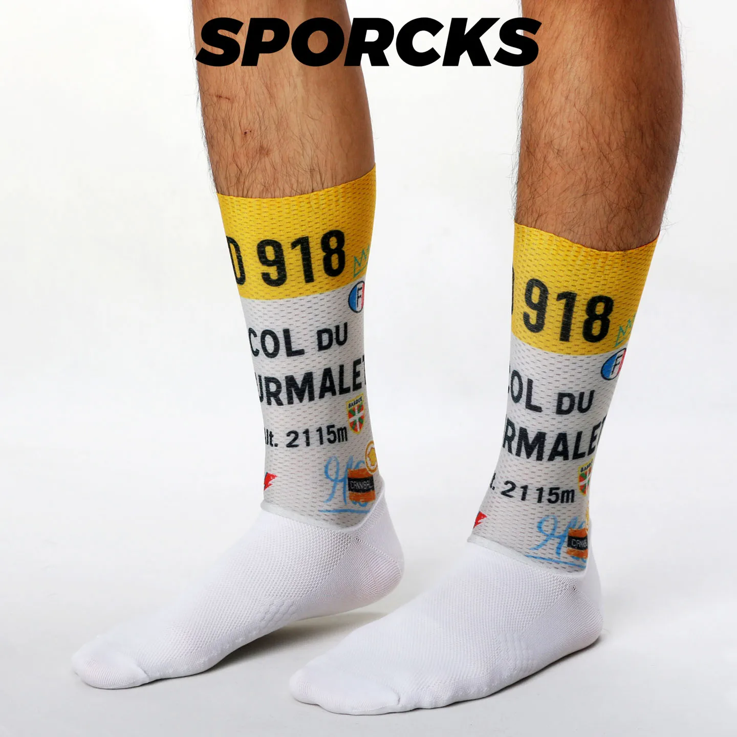 AliExpress NONE Sporcks Cycling Socks Aero Aerodynamic Socks Tour De France Road Markings Road Bike Compression Socks Team Non-Slip Breathable Wear-Resistant Unisex Mid-Calf Sports Socks Sr-13A