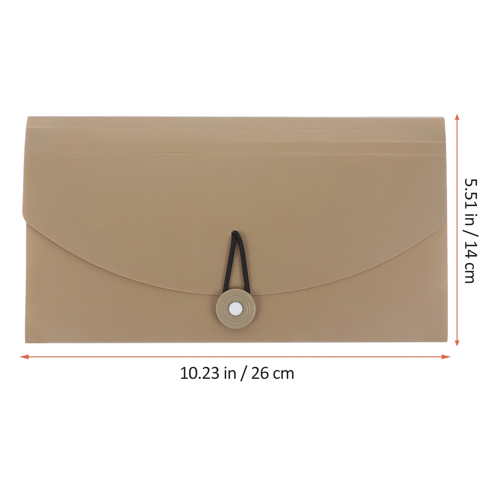 13 Pockets Expanding File Folder Waterproof PP Material Document Organizer Khaki Office Study Use Expanding File