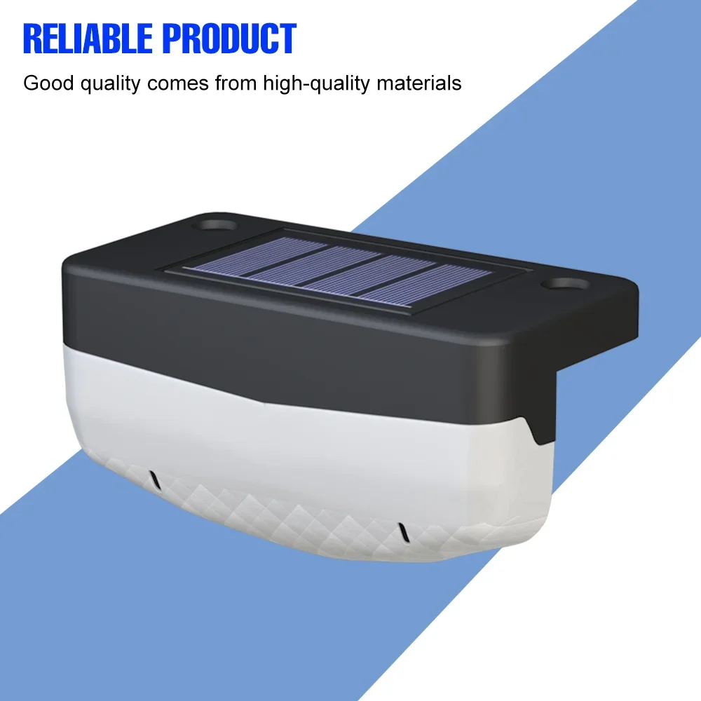 LED Solar Lamp Outdoor Stairs Step Lights Waterproof Garden Courtyard Railing Fence Corridor Atmospheric Decoration Lighting