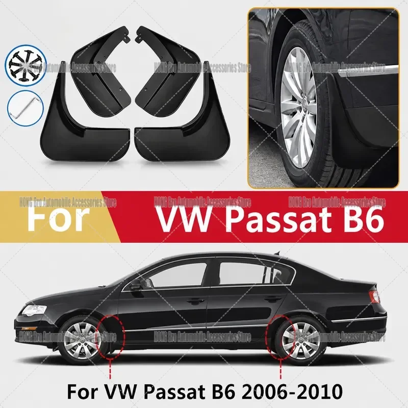 For Volkswagen Passat B6 2006-2010 Mud Flaps Fender Splash Guards Auto Accessories Car Wheel Arch Liners Protection Kit