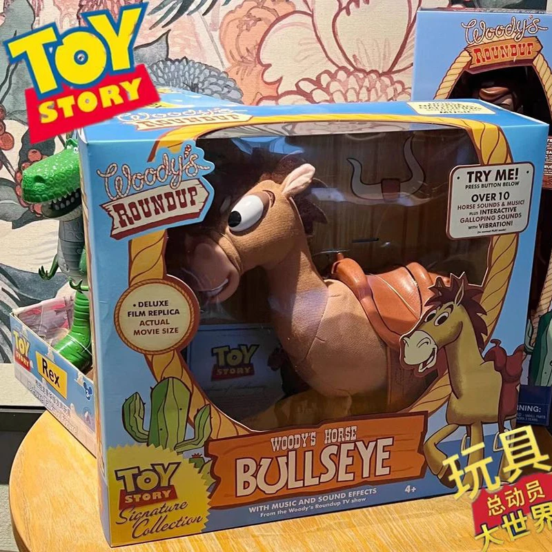 Genuine Disney Toy Story Collector's Edition Red Star Horse Soundtrack Vibrating Kawaii Plush Kids Collection Toy Birthday Gifts