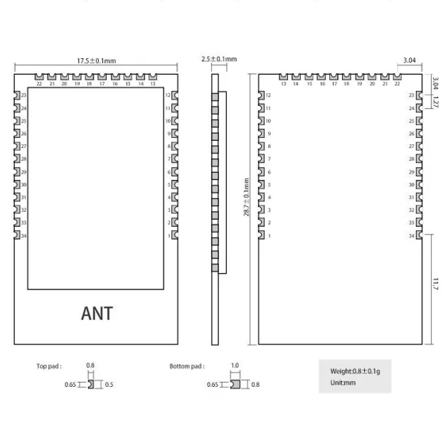E72-2G4M20S1E EBYTE Link72 ZigBee 3.0 Module 20dBm 700m 200 Nodes CC2652P ARM M4F 352KB Flash SMD