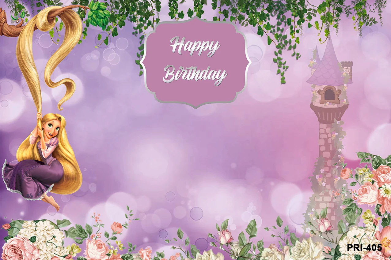 خلفيات للأميرة رابونزيل متشابكة من Disney للبنات خلفيات مخصصة لحفلات أعياد الميلاد وكعك استحمام للأطفال وخلفيات للتصوير