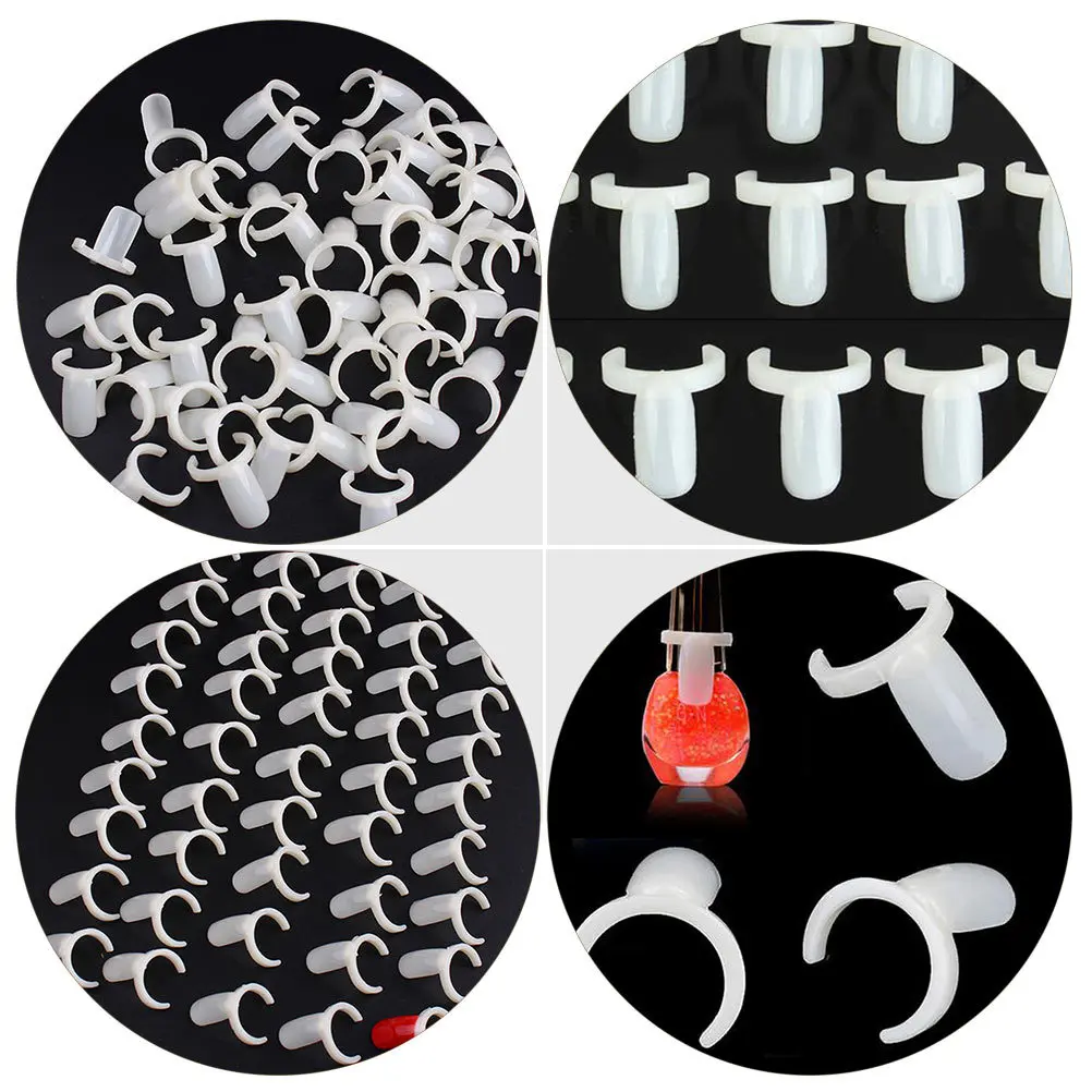 100Pcs Cincin Display Warna Kuku Kartu Warna Manikur Papan Sampel Cat Kuku Gel Cincin Display Manikur Perlengkapan Seni Kuku