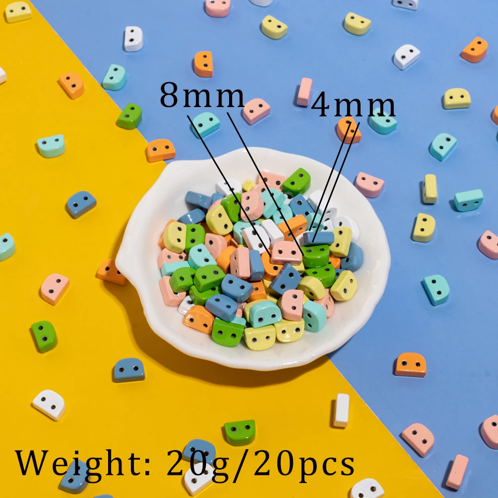 30pcs Enamel Loose Beads Diy Elastic Bracelets Colorful Bohemain Arch Beads For Jewelry Making Couple Bracelets Accessory