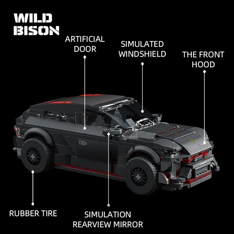 470 قطعة مكعبات بناء سيارة سباق المدينة SUV نموذج سيارة رياضية لتقوم بها بنفسك طوب السيارة للبالغين والأطفال مجموعة عرض هدية