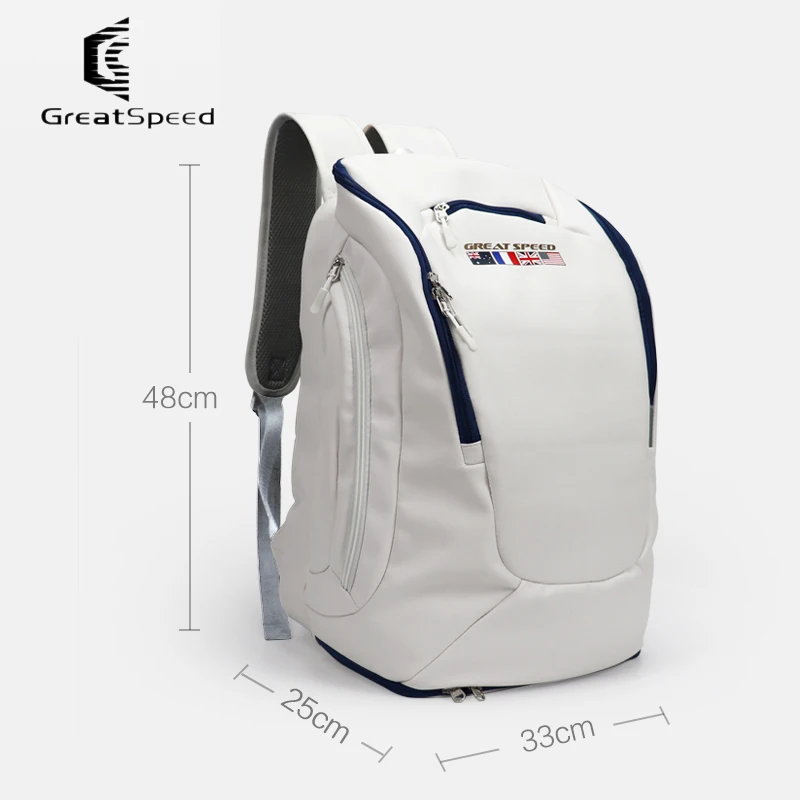 GreatSpeed Bolsa de ombro para badminton de alta qualidade, mochila para raquete de tênis de praia, durável, à prova d'água, grande capacidade, bolsa esportiva de lazer