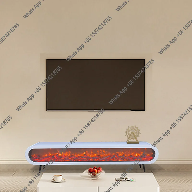 New Black Decoration Tv Cabinet Light Simulated Flame Designer Fireplace Tv Cabinet Lounges Modern Mueble De Tv Furniture For Ho