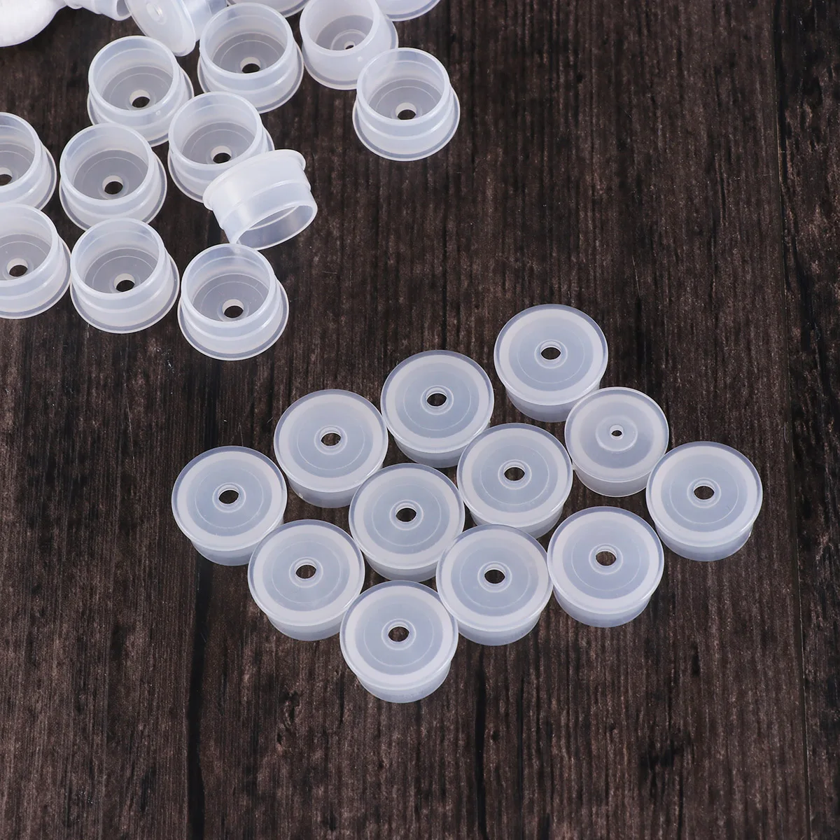 30 szt. Uszczelek zapobiegających przeciekaniu do nakrętek butelek, materiał PP, wielokrotnego użytku, średnica 20 mm, przenośne zaślepki do puszek, narzędzie do pielęgnacji skóry