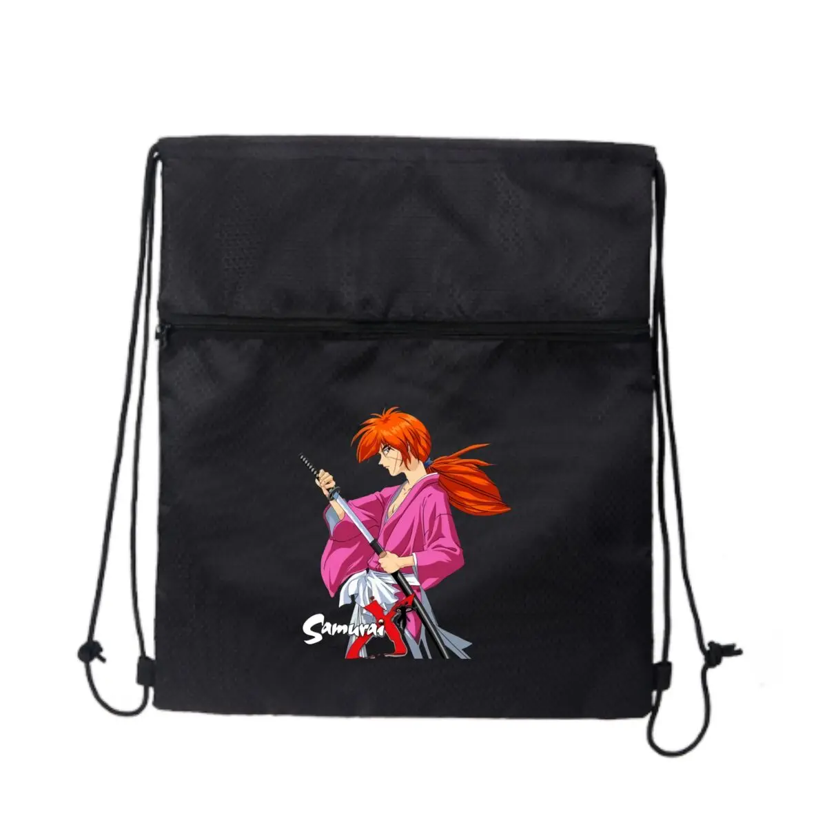 

Kenshin Himura Samurai Art Essential Открытый рюкзак на молнии на шнурке для любителей активного отдыха