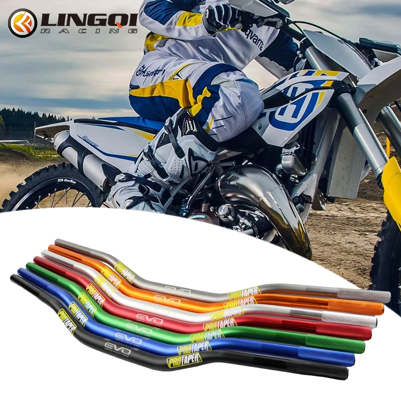 LINGQI RACING Motorcycle Body Systems 22mm 7/8\'\' Protaper Handlebar EVO Handle Bar For Motocross Off Road Universal Parts