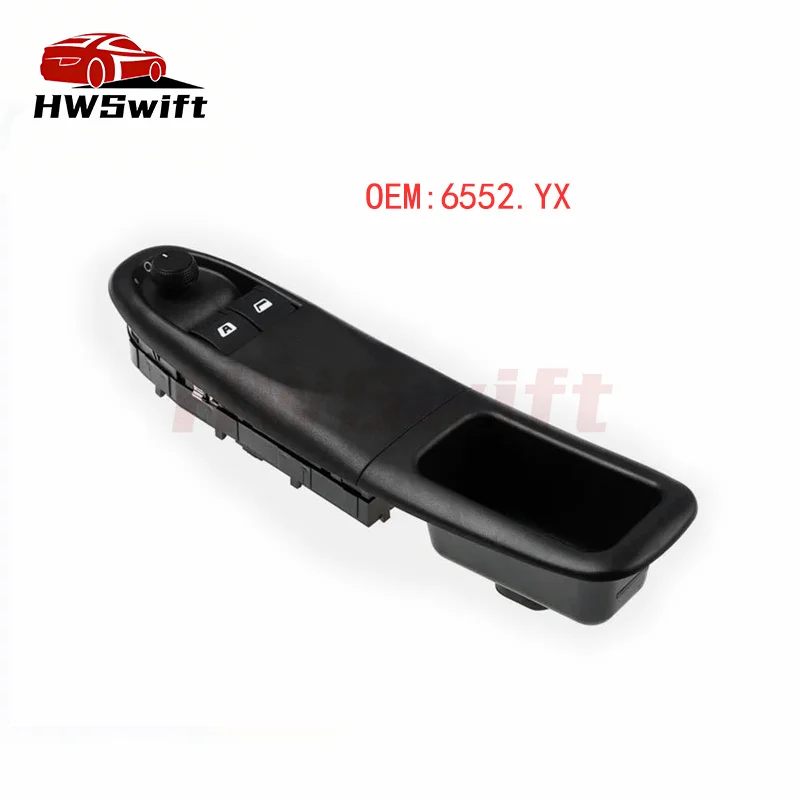 Car Power Window Master Switch Lifter Contrl Button Orange Light For Peugeot 406 1995 1996 1997 1998 1999-2007 6552YX 6552.YX