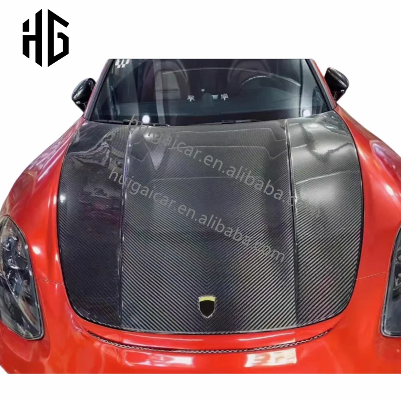 도매 엔진 후드 커버 TC 스타일 포르쉐 파나메라 971 2017-2023 리얼 카본 파이버 후드 외장 액세서리 보닛