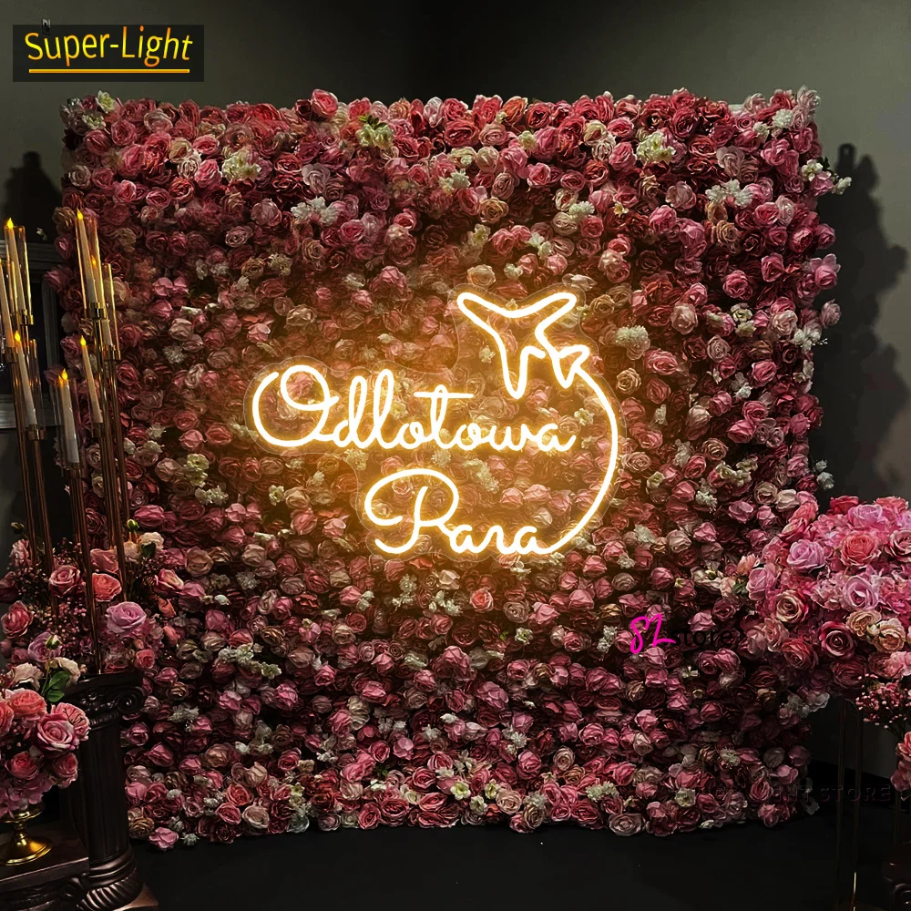 

Custom Large Led Cool Couple Neon Sign for Wedding Neon Sign Flower Backdrop Birthday Party Room Home Neon Light Sign