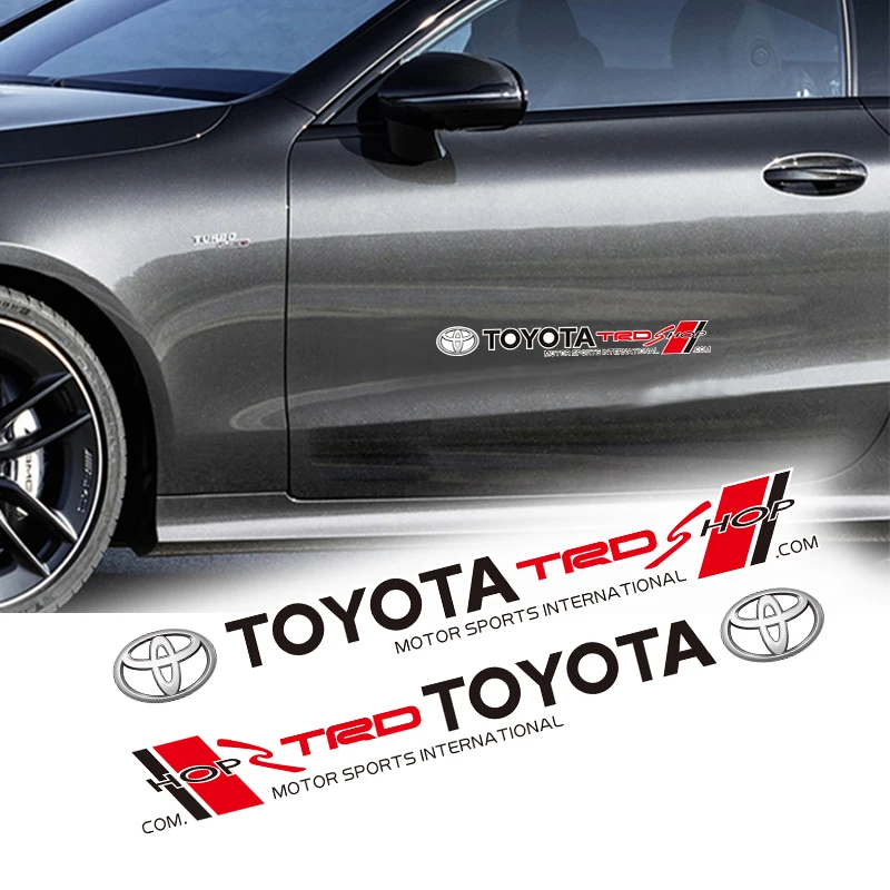 Автомобильные аксессуары, декоративная наклейка на дверь, виниловая наклейка, Стайлинг автомобиля для Toyota Gazoo Racing TRD Corolla Yaris Chr Auris Rav4 Prius