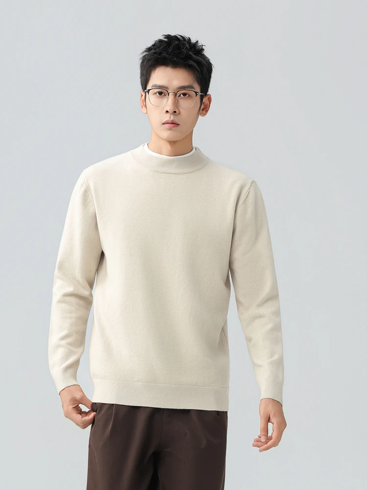 Snow Flng Spring 2026 Men's Knitted Sweater Casual round Ne Soft Warm Busin Base irt Faionable Urban Sle