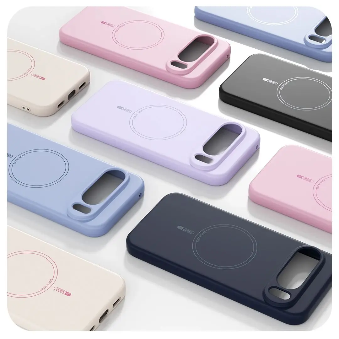 Pour Google Pixel 10 Pro XL étui toucher liquide Silicone Magsafe couverture de téléphone portable souple