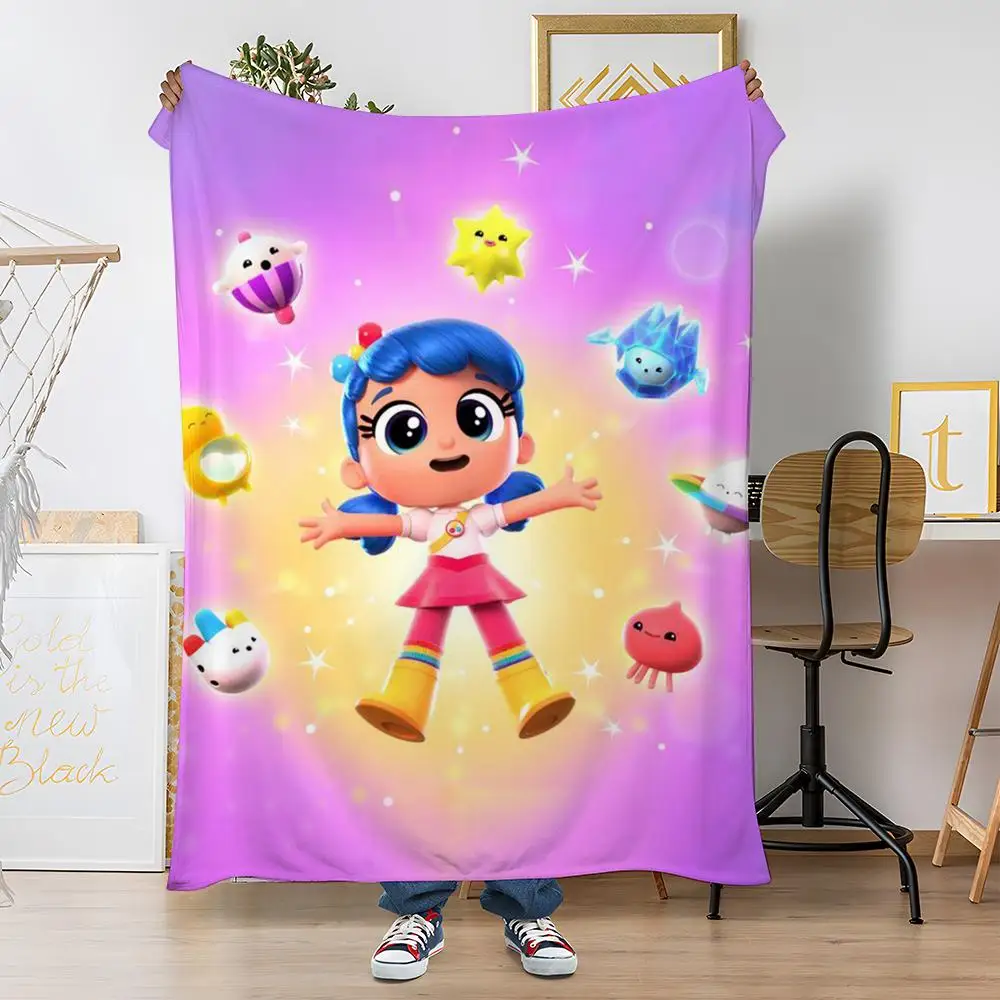 Beliebte True Rainbow Kingdom Überwurfdecke aus weichem Korallenvlies, 310 g/m2, flauschiger, warmer Überwurf für Sofa, Bett, Couch, Schlafzimmer, Dekoration