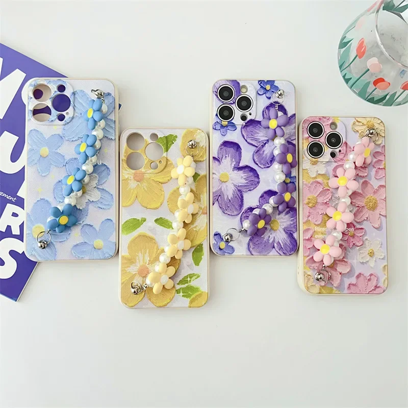 Vivo X100s Pro X90 X70 X80 X60 Phone Case Niche Floral Chain Women's Exclusive Design Fashionable Protective