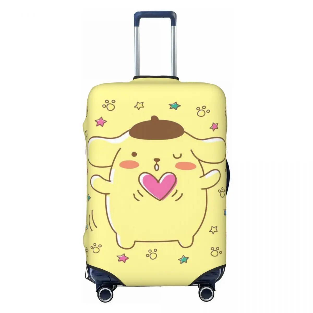

Custom Pompompurin Love Suitcase Cover Dust Proof Travel Luggage Covers for 18-32 inch