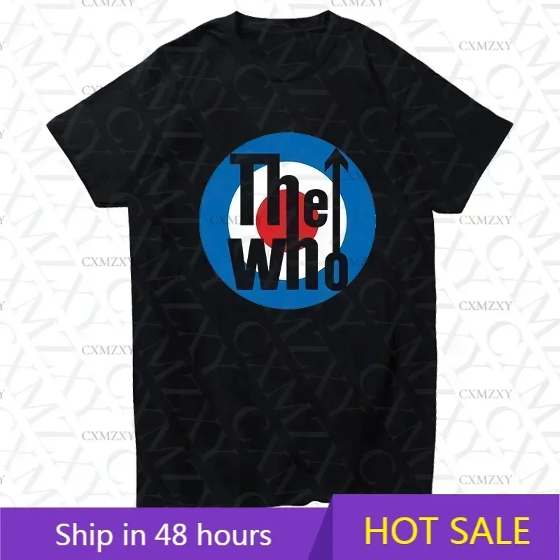 The Who 1964 The Best Rock and Roll Band in the World Target Texture VTG Short Sleeve Shirt Tees Tops Streetwear Men clothing