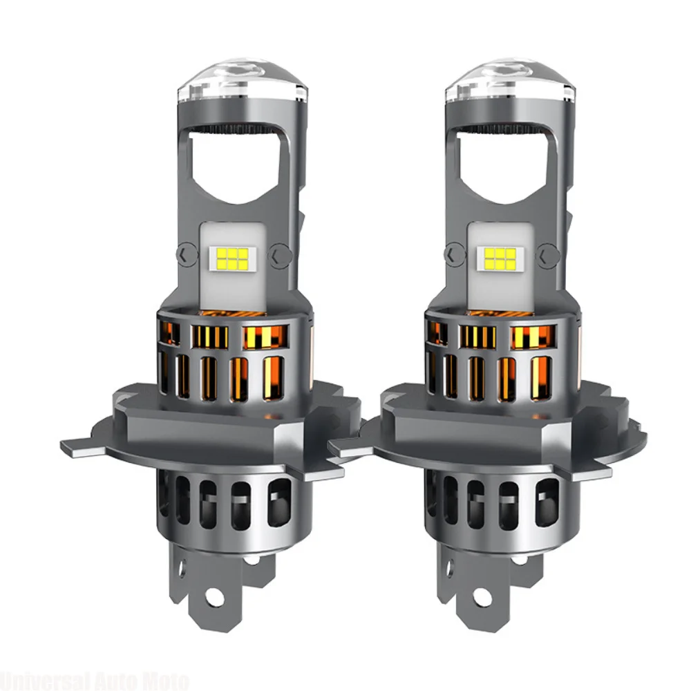 H7 H4 LED-Projektionsscheinwerfer 9003 HB2 Canbus Auto Motorrad Bi-LED Mini-Linsenleuchten 6000K Superhelle Turbo-Autolampe