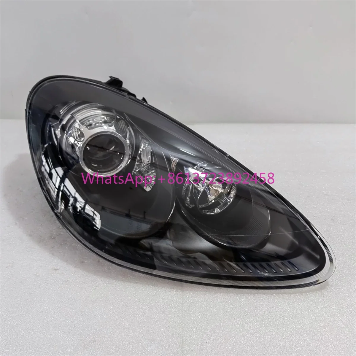 

For Porsche Cayenne V8 4.8T GTS Turbo s 2011-2014 High Configuration Black Headlight 4 LED Day Running Lights New Condition D1S