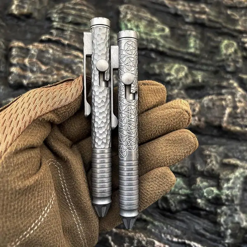 

New EDC TC4 Titanium Alloy Signature Pen Pocket Multi-Purpose Tool Spinning Top Ballpoint Pen